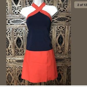 Ralph Lauren Black Label Skirt Size 2 orange /navy